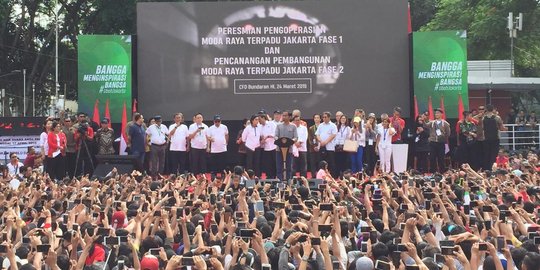 Selain Resmikan MRT Fase I, Jokowi Groundbreaking Tahap II di Bundaran HI