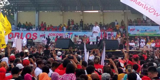 Kampanye di Serang, Jokowi Kembali Ajak Warga Lawan Hoaks dan Fitnah