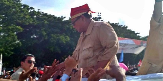 Kampanye di Makassar, Prabowo Singgung Kebocoran Anggaran Negara Rp 1.000 Triliun