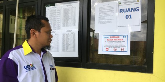 Sebelum UNBK, Siswa Wajib Titipkan Tas dan Ponsel ke Guru Pengawas