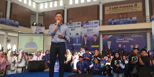 Kampanye Terbuka Demokrat di Madura, AHY Putar Video SBY