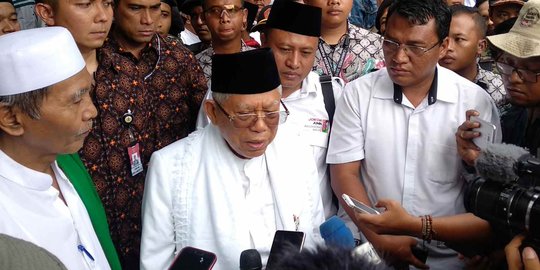 Ma'ruf Amin Sebut Bekerja Membangun Bangsa Akan Lebih Capek dari Kampanye