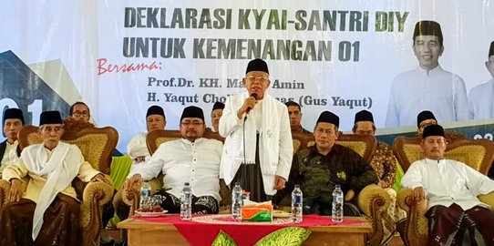 Ma'ruf Amin Bela Jokowi: Infrastruktur Tidak Bisa Dimakan, Tapi Bisa Buat Cari Makan