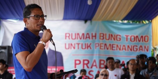 Resmikan Rumah Pemenangan di Malang, Sandiaga Minta Milenial Teladani Bung Tomo