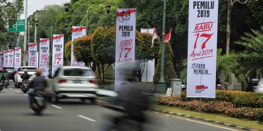 Sosialisasi Pemilu 2019, Spanduk Ayo Memilih Hiasi Jalan Imam Bonjol