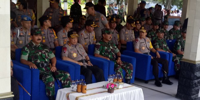 Panglima TNI dan Kapolri Hadiri Apel Gabungan Pengamanan Pemilu di Solo