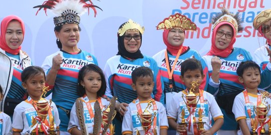 Bersama Iriana Jokowi dan Mufidah Jusuf Kalla, Istri Menpora Lepas Kartini Run 2019
