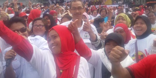 Massa KPP Kampanyekan Jokowi-Ma'ruf Amin dan Tolak Khilafah