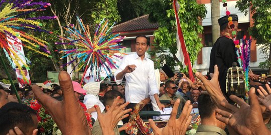 Kampanye di Palangkaraya, Jokowi Pasang Target Minimal 70 Persen