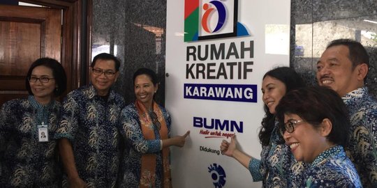 Dorong Kemandirian UMKM, Menteri Rini Resmikan Rumah Kreatif BUMN Peruri di Karawang