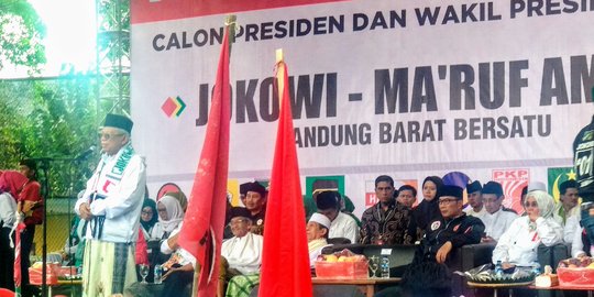 Target Menang 70% di Jabar, Ma'ruf Amin Minta Para Tokoh Lebih Terbuka Dukung 01