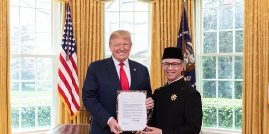 Trump Terima Surat Tugas Dubes RI untuk Washington yang Baru