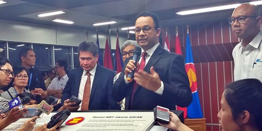 Anies Baswedan Resmikan Stasiun MRT ASEAN