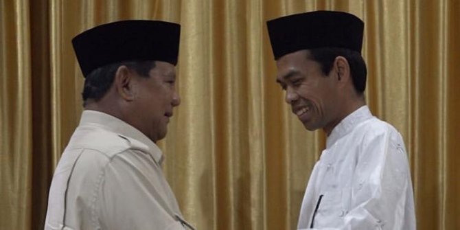 Ustaz Abdul Somad Kuatkan Pendukung Prabowo, Tapi Tak Pengaruhi Pemilih Jokowi