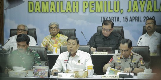 Menko Polhukam Gelar Rakor Terkait Kesiapan Pengamanan Pemilu 2019