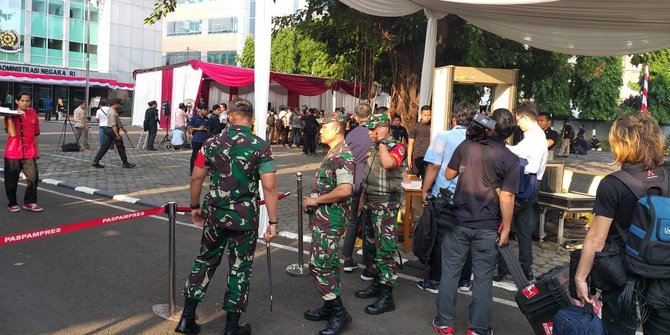 Ketatnya Pengamanan TPS 008, Tempat Jokowi-Iriana Nyoblos