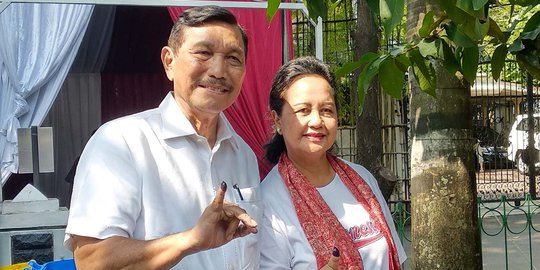 Usai Nyoblos, Menko Luhut Minta Masyarakat Jaga Kedamaian Pilpres 2019