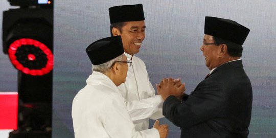 Quick Count Pilpres 2019 LSI Denny JA Suara Masuk 80%: Jokowi 54.76% Prabowo 45.24%