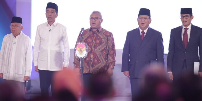 Quick Count Charta Politika: Jokowi 54.35% dan Prabowo 45.65%, Suara Masuk 80.48%