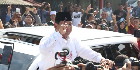 Prabowo Klaim Unggul Exit Poll dan Quick Count Internal, Pendukung Diminta Kawal TPS