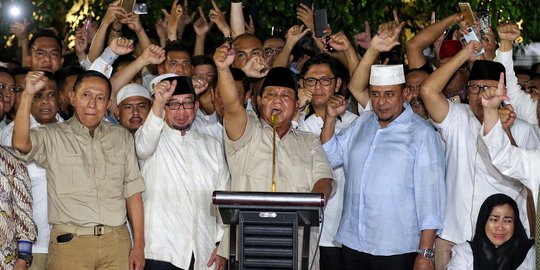 Prabowo di Hadapan Pendukung: Terima Kasih Sudah Disiapkan Panggung Kemenangan Ini