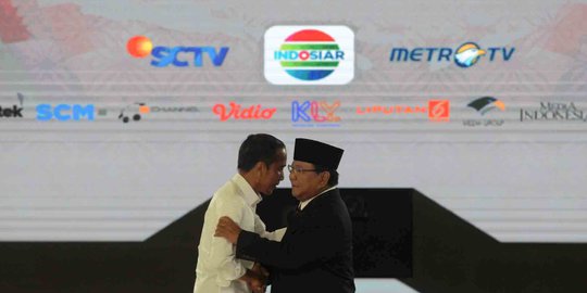 Real Count KPU 10,40% Suara Masuk: Jokowi 54,14%, Prabowo 45,86%