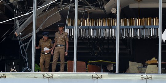 Kerusakan Hotel Sri Lanka Usai Serangan Bom
