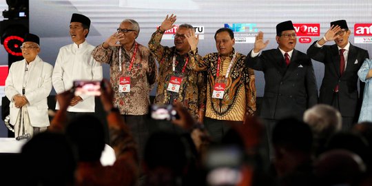 Real Count KPU 13,6 Persen: Jokowi-Maruf 54,75 %, Prabowo-Sandi 45,25 %