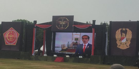 Presiden Jokowi Doakan Prajurit di HUT Kopassus ke-67 Via Video