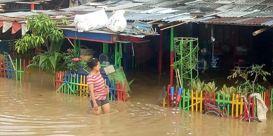 Puluhan Rumah Warga Depok Kebanjiran Akibat Sungai Ciliwung Meluap