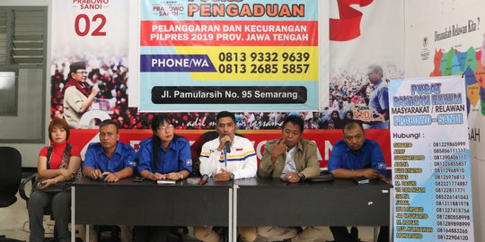 BPN Prabowo-Sandi Buka Posko Pengaduan Dugaan Kecurangan Pemilu di Semarang