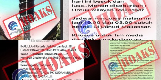 Deretan Hoaks Temuan Kemkominfo Bulan April, Dari Soal Dukun KPU Hingga Jin Nyoblos