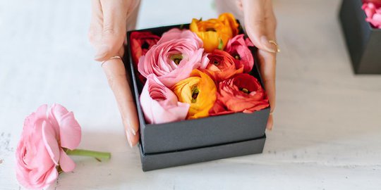 Cara Membuat Buket Bunga Unik Gaya Flower Box