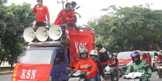 5.000 Buruh dari Tangerang Padati Ibu Kota