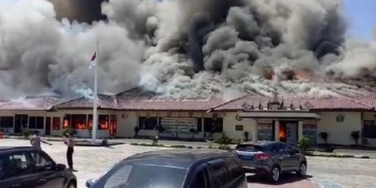 Tim Labfor Selidiki Kebakaran Polres Lampung Selatan