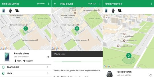 dengan google find my device rev2