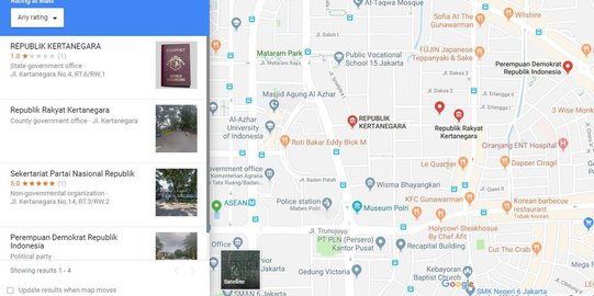 Di Google Maps, Rumah Prabowo Berubah Jadi Republik Kertanegara