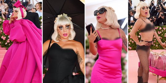Jadi Co-Host Met Gala 2019, Lady Gaga Pakai 4 Lapis Kostum