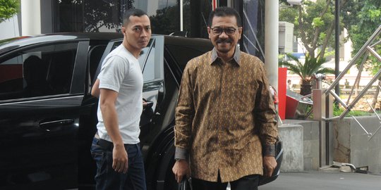 Ekspresi Gamawan Fauzi Kembali Jalani Pemeriksaan KPK