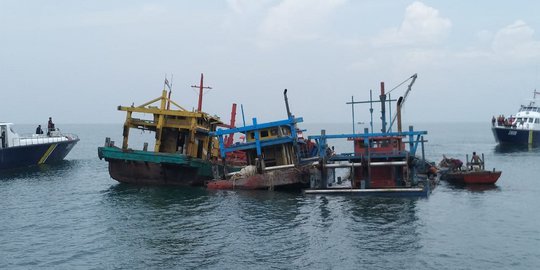 3 Kapal Asing Pencuri Ikan Ditenggelamkan di Belawan