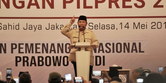 TKN Harap Prabowo Tolak Hasil Pilpres 2019 Cuma Emosi Sesaat Saja