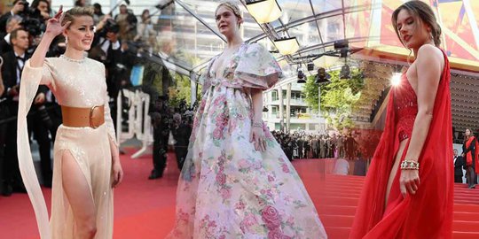 Keindahan Gaun Glamor Tiga Bintang Rupawan di Festival Film Cannes