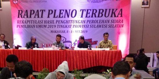 Rekapitulasi KPU Sulsel: Jokowi - Ma'ruf Kalah 691.802 Suara dari Prabowo-Sandiaga