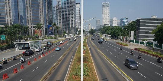 Ada Aksi 22 Mei, Lalu Lintas Jalan Sudirman Terpantau Lengang