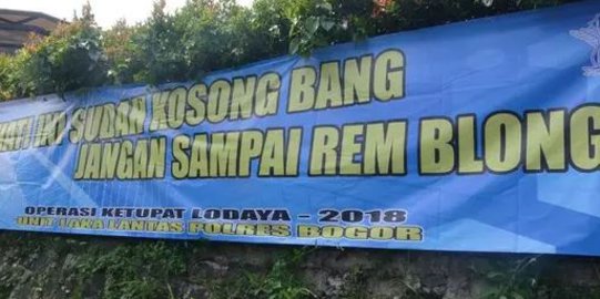 Papan Peringatan Polisi buat Pemudik, Tulisannya Lucu-Lucu 