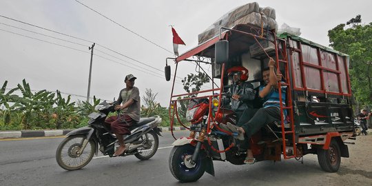 Sensasi Mudik dengan Motor Bak Roda Tiga