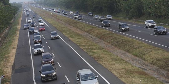 H+3 Lebaran, Tol Palimanan Arah Cikampek Ramai Lancar