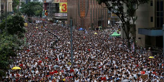 Ratusan Ribu Warga Hong Kong Demo Tolak RUU Ekstradisi ke China