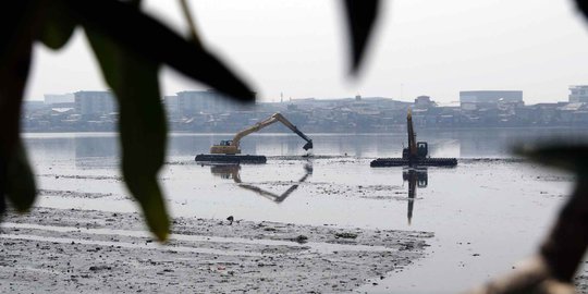 Cegah Pendangkalan, Waduk Pluit Dikeruk