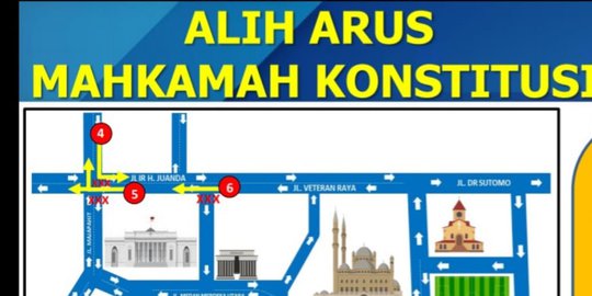 Diberlakukan Malam Nanti, Ini Rekayasa Lalu Lintas di Depan MK